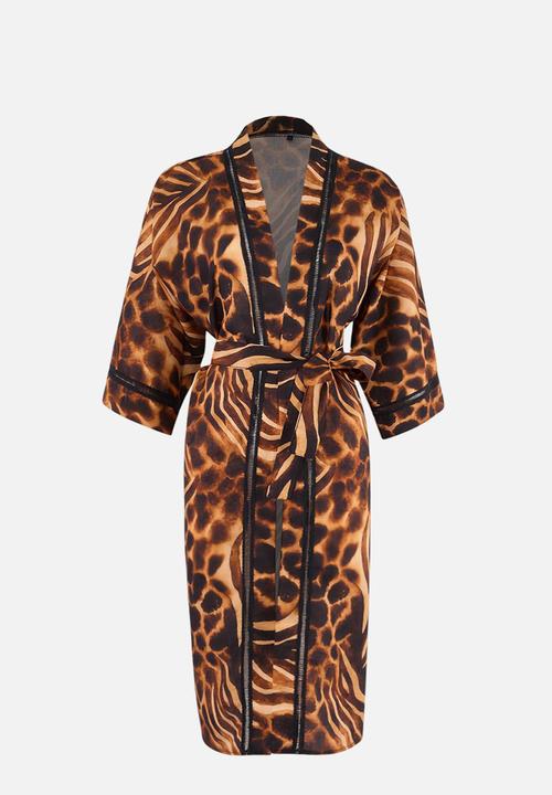 Trendyol - Leopard printed kimono & kaftan - multicolor