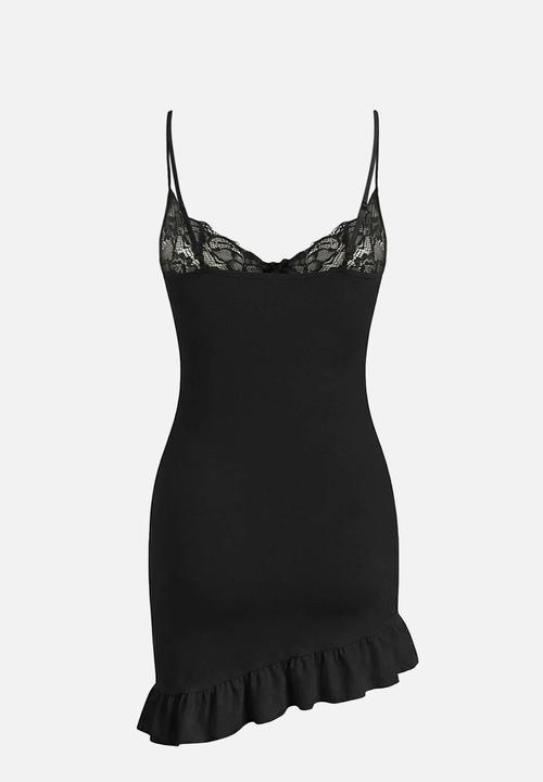 Trendyol - Ruched babydollnightgown - black