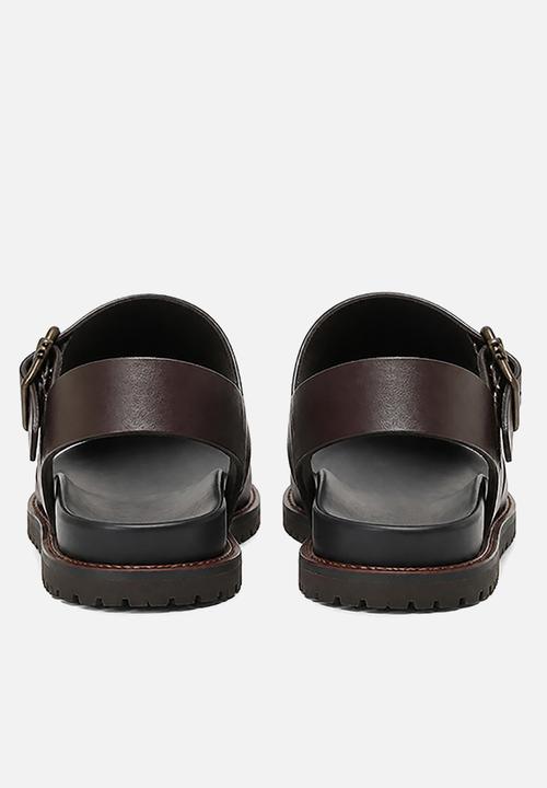 POLO - Moulded Leather Trim Sandal - Brown