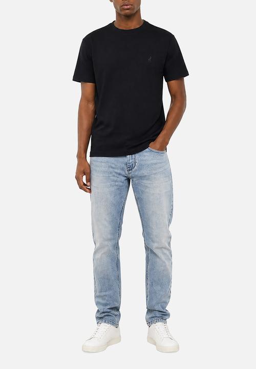 POLO - Mens Crew Neck Gotts Short Sleeve Tee - Black
