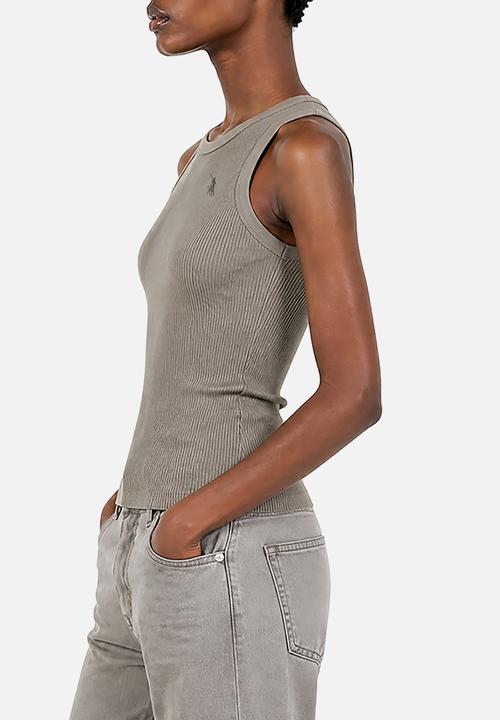 POLO - Wmn Thandiwe Sleeveless Ribbed Tank Top - Mushroom
