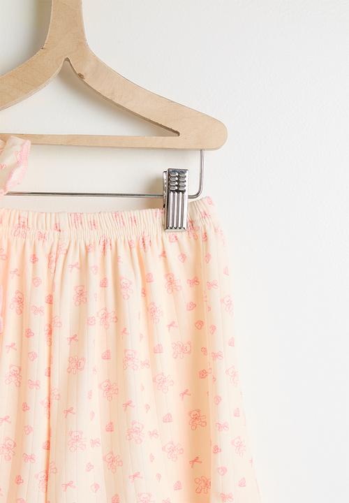 Pop Candy - Aop tee and shorts - light peach