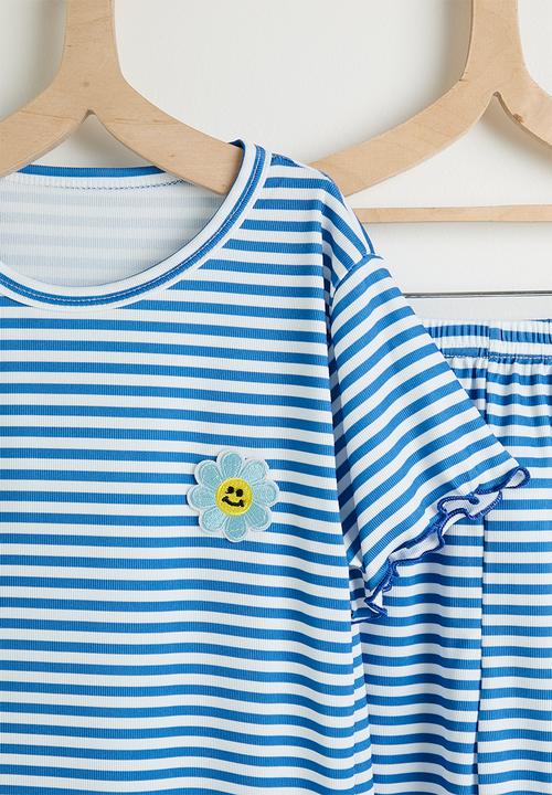 Pop Candy - Tee and shorts - blue stripes
