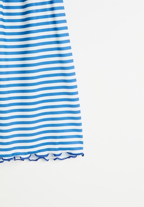 Pop Candy - Tee and shorts - blue stripes