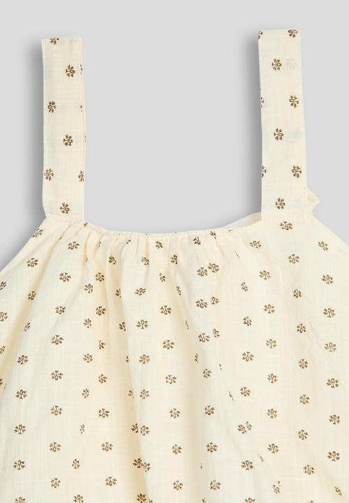 Pop Candy - Ditsy floral bubble hem top - cream