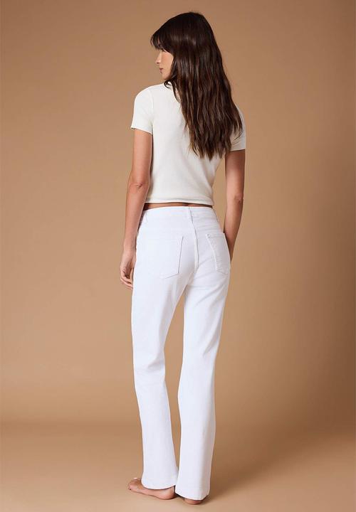 Trendyol - High-Waist Flared Jeans - White