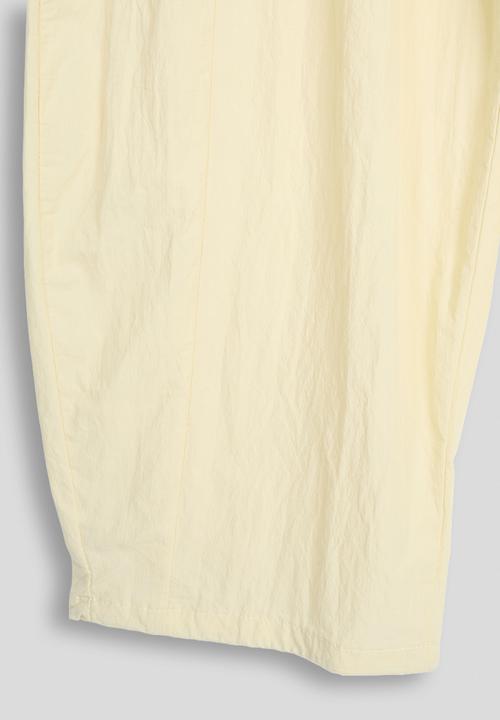 Pop Candy - Peplum frill barrel leg pants - powder yellow