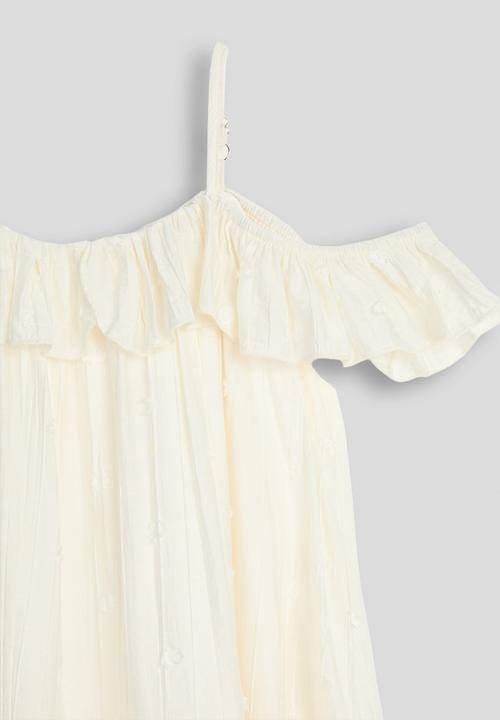 Pop Candy - Tiered boho cami dress - cream
