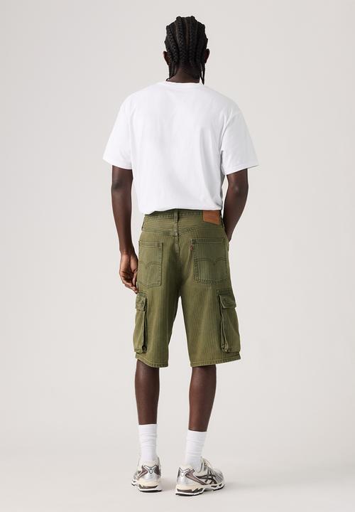 Levi’s® - 478 BAGGY CARGO SHORTS - 001GU-0015 FOREST BADGE OD SHORTS