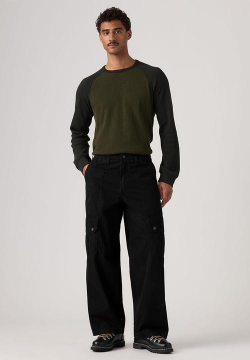 Levi’s® - BAGGY WIDE CARGO PANT - 007W6-0000 MINERAL BLACK LT WGT CANVAS