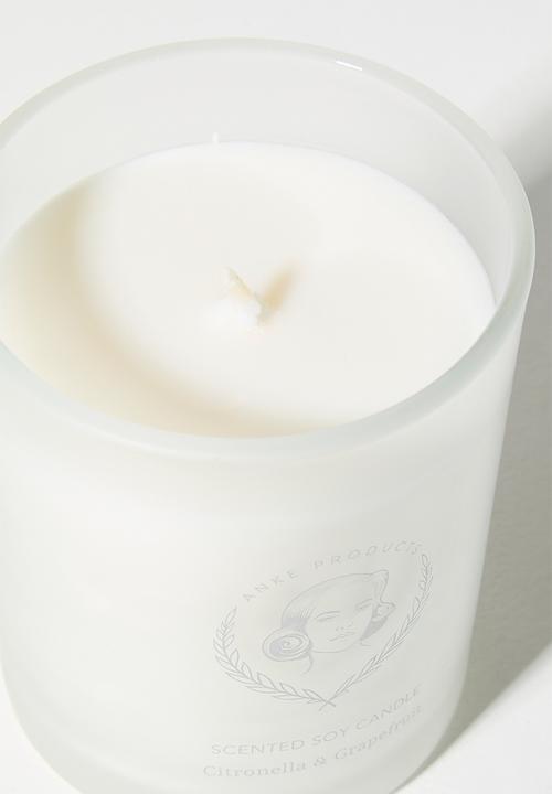 Anke Products - Citronella Grapefruit New Candle - white