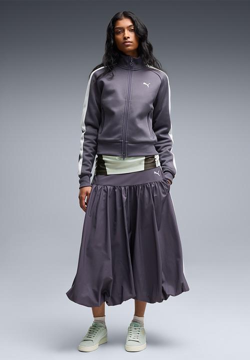 PUMA - T7 Balloon Woven Midi Skirt - Inky Depths-Créme De Mint