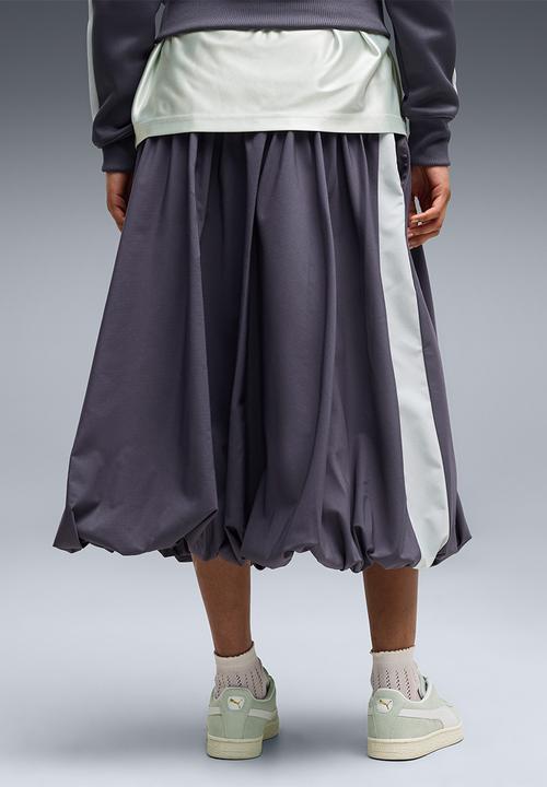 PUMA - T7 Balloon Woven Midi Skirt - Inky Depths-Créme De Mint