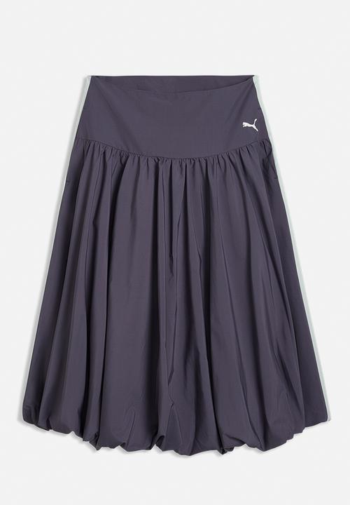 PUMA - T7 Balloon Woven Midi Skirt - Inky Depths-Créme De Mint