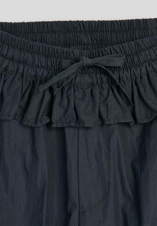 Pop Candy - Peplum frill cargo pants - dark navy