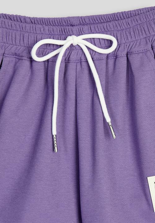 Pop Candy - Piped dolphin hem shorts - purple