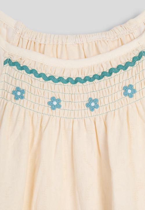 Pop Candy - Smocked babydoll dress - off white