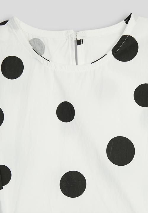 Pop Candy - Macro dot printed dress - white