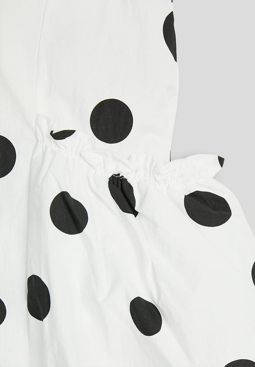 Pop Candy - Macro dot printed dress - white
