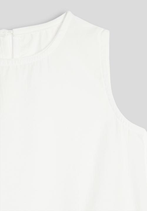 Pop Candy - Sheer skirt overlay dress - white