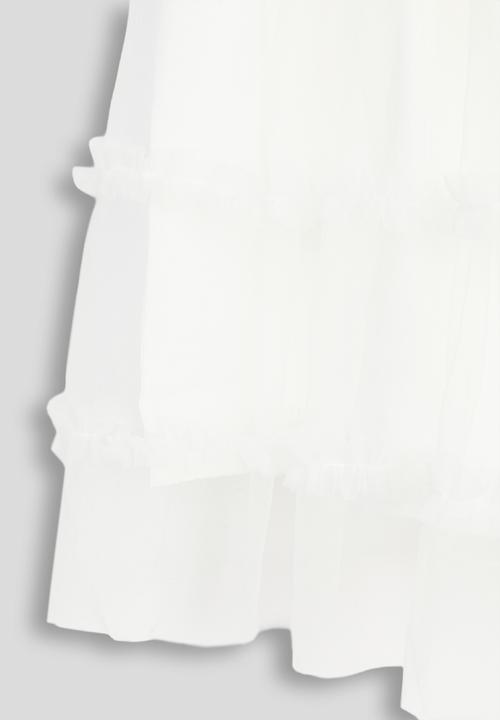 Pop Candy - Sheer skirt overlay dress - white