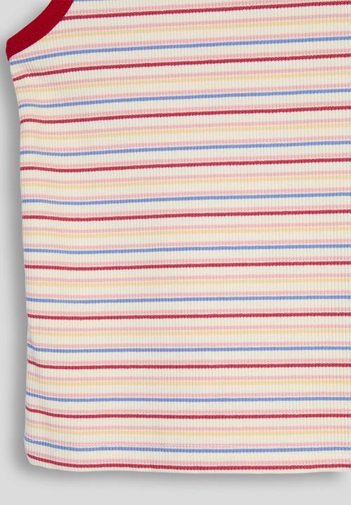 Pop Candy - Striped tank top - dark red & multi