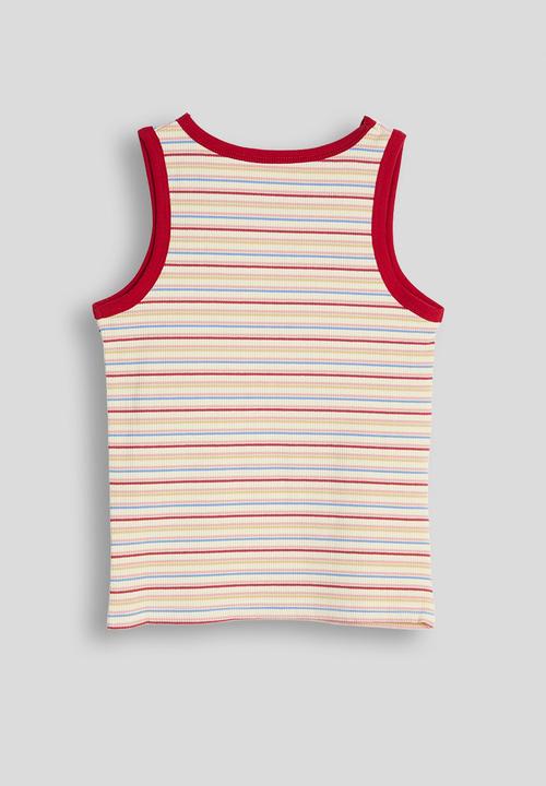 Pop Candy - Striped tank top - dark red & multi