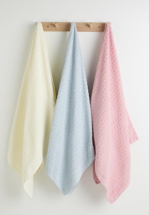Pop Candy - Honeycomb pattern bath towel - blue