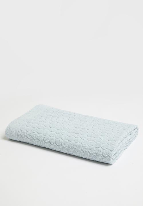 Pop Candy - Honeycomb pattern bath towel - blue