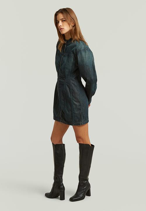 G-STAR - Hourglass dress l\s wmn - antique crossover