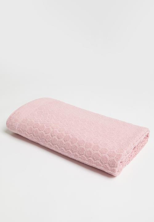 Pop Candy - Honeycomb pattern bath towel - pink