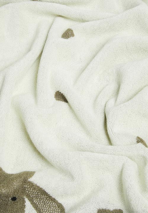 Pop Candy - Graphic printed bath towel - dark grey/light yellow