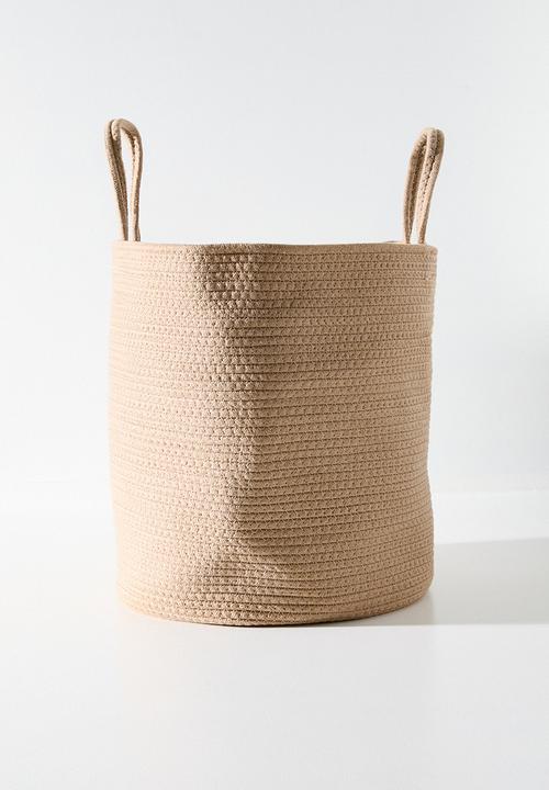 Pop Candy - Woven laundry bin (L) - neutral