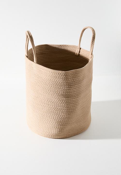 Pop Candy - Woven laundry bin (L) - neutral