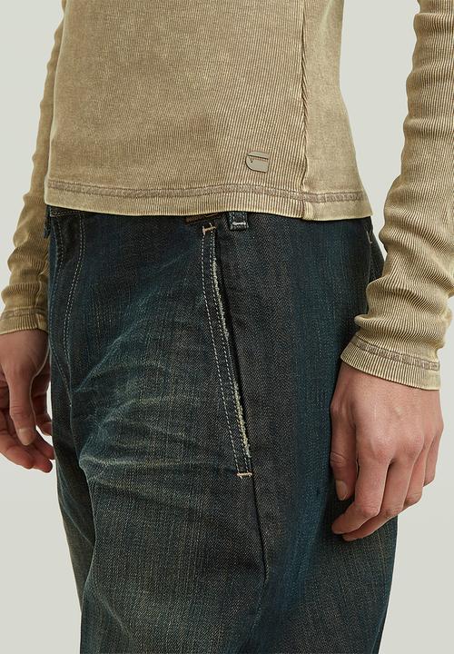 G-STAR - Vintage slim henley t l\s wmn - fossil gd