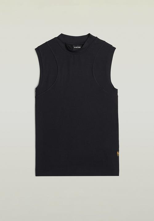 G-STAR - 2nd skin mock t s\l wmn - dk black