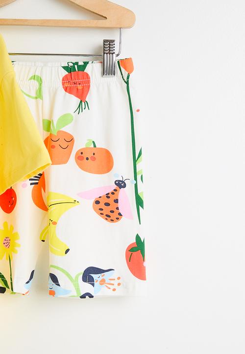 Pop Candy - Placement tee & veggie aop shorts - multi