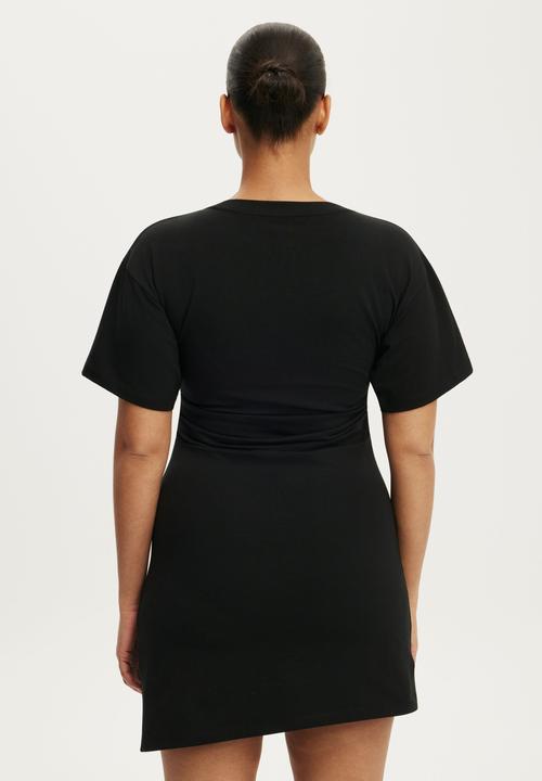 Cotton On - Boxy Tuck T-shirt Mini Dress - Black