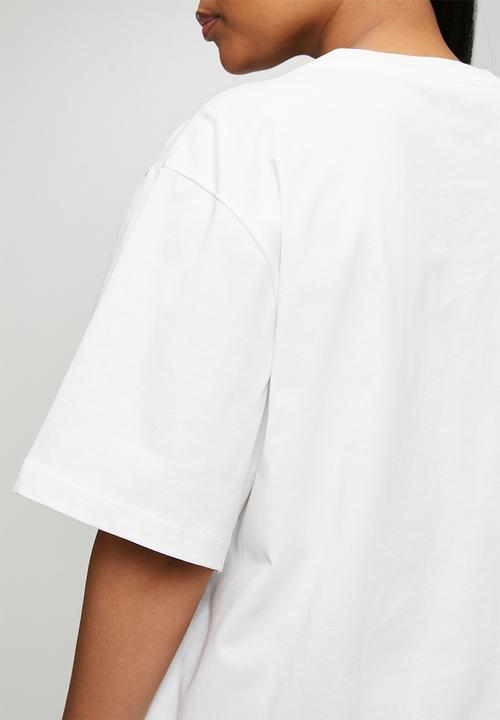 Me&B - Plus Statement Tee With Moroccan Cheetah - White