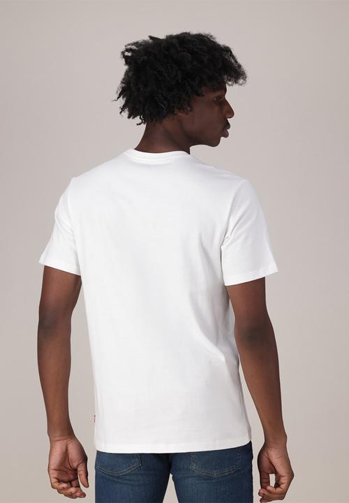 Levi’s® - GRAPHIC CREWNECK TEE ZA - CHROME BW 1 WHITE +