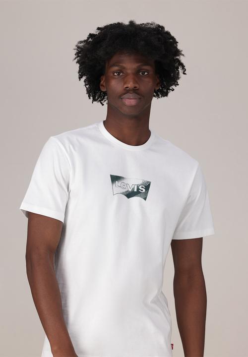 Levi’s® - GRAPHIC CREWNECK TEE ZA - CHROME BW 1 WHITE +