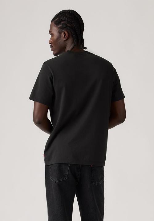 Levi’s® - GRAPHIC CREWNECK TEE ZA - CHROME BW JET BLACK