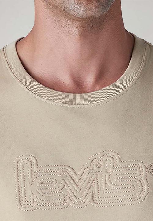 Levi’s® - SP SOFT QUILT EMBOSS GRP TEE - Khaki / Beige