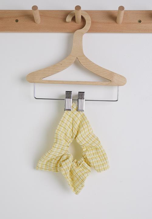 Pop Candy - Ruffle hem peplum top & panelled pants - light yellow/white