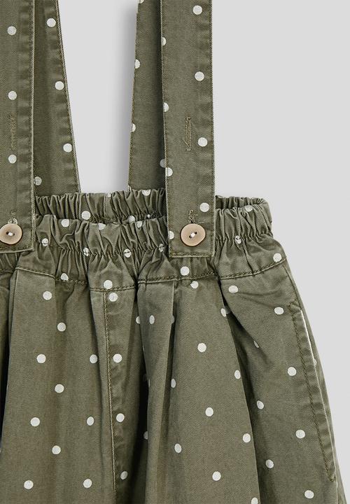 Pop Candy - Polka dot dungarees - sage