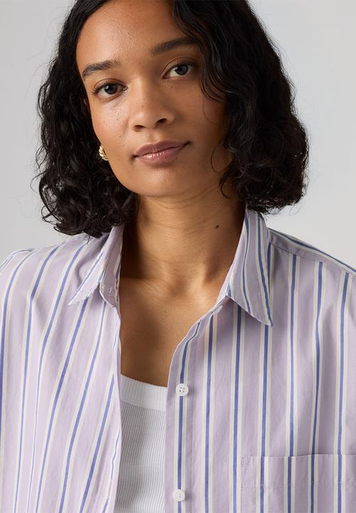 Levi’s® - Harlie Boyfriend Shirt - Costanza Stripe Wisteria Poplin