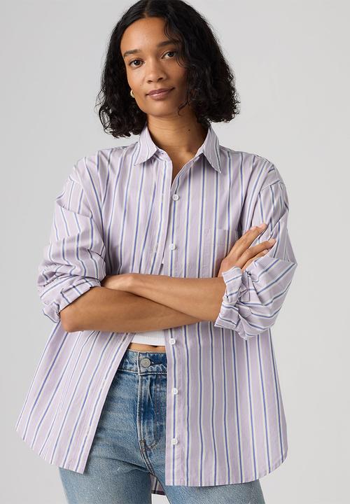 Levi’s® - Harlie Boyfriend Shirt - Costanza Stripe Wisteria Poplin