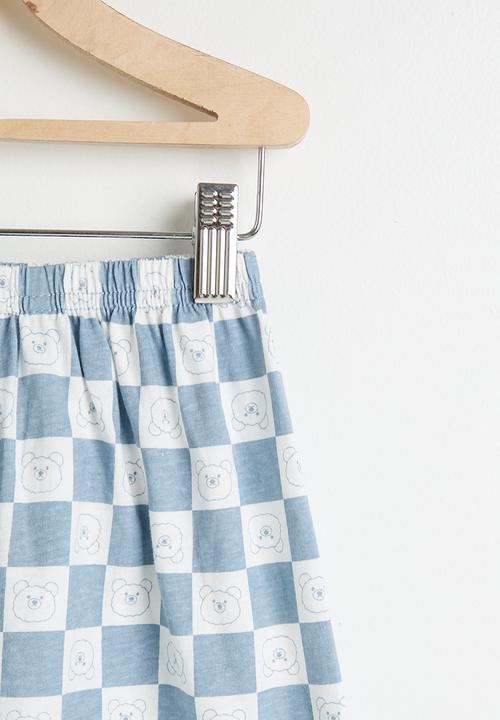Pop Candy - Tee & printed shorts - powder blue