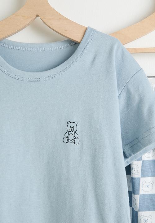 Pop Candy - Tee & printed shorts - powder blue