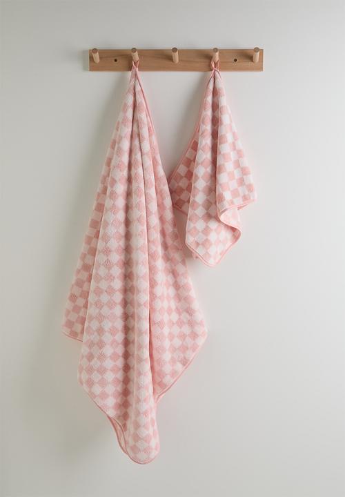Pop Candy - Checkered hand towel - pink